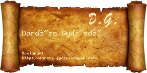 Darázs Győző névjegykártya