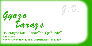 gyozo darazs business card